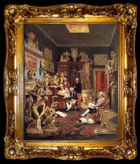 framed  Johann Zoffany Charles Towneley in his Sculpture Gallery, ta009-2